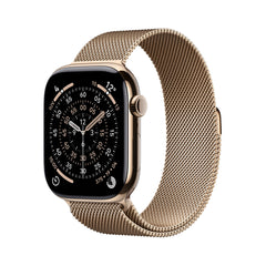 Apple Watch Series 11 GPS + Cellular 46mm Gold Titanium Case with Gold Milanese Loop - M/LMFD84MP/A