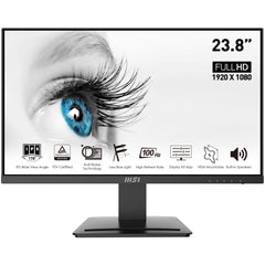 MSI Pro MP243X 23.8 Inch Monitor, Full HD (1920 x 1080), 100Hz, IPS, 4ms, HDMI, DisplayPort, Built-in Speakers, Anti-Glare, Anti-Flicker, Less Blue light, TÜV Certified, VESA, Kensington, BlackPRO MP243X