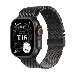 Apple Watch Ultra 3 GPS + Cellular 49mm Black Titanium Case with Black Titanium Milanese Loop - Medium - MF1Q4DH/A