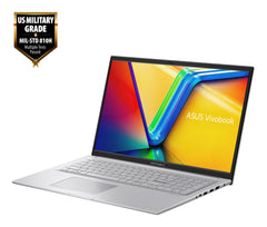 ASUS Vivobook 17 X1704ZA-AU037W Intel® Pentium® Gold 8505 Laptop 43.9 cm (17.3") Full HD 8 GB DDR4-SDRAM 256 GB SSD Wi-Fi 5 (802.11ac) Windows 11 Home Silver90NB10F1-M00460